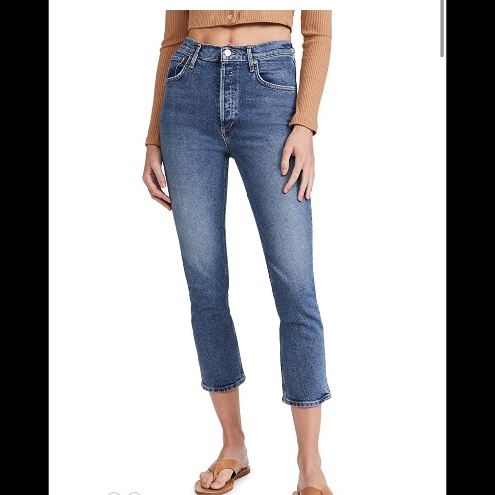 NWT AGolde Riley High Rise Straight Crop Jeans size 32